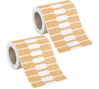 Zghhc 1000pcs Kraft Blank Label Stickers Self Adhesive Stickers Jewelry Price Tags Labels Small Price Stickers for Ring, Bracelet, Craft
