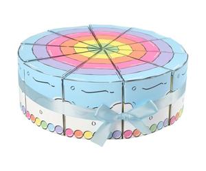 Zghhc 10pcs Triangular Cake Shaped Paper Gift Box Cardboard Candy Dessert Packaging Boxes for Baby Shower Birthday Party