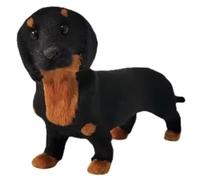 Zghhc 1pc Dachshund Figurine Dachshund Ornament Pet Dog Figurine Dog Statue Simulation Dog Model Animal Sculpture Home Decoration