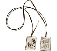 Zghhc 1pc Scapulars Catholic, Brown Scapular of Our Lady of Mount Carmel, Escapularios Catolicos Scapular Catholic Necklaces Gift for First Holy Communion