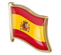 Zghhc 1pc Spain Flag Pin Badge Metal Lapel Pin Brooch Spanish Flag Novelty Gift Lapel Tie Pin Badge Flag Brooch Pin Accessory