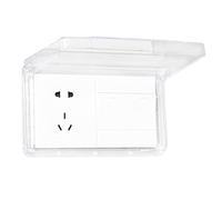 Zghhc 1pc Switch Cover Box 86 Type Wall Socket Waterproof Box 26mm Ultra-thin Electrical Power Receptacle Protector for Home