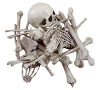 Zghhc 28pcs/set Skeleton Bones for Halloween Decoration, Life Size Skull Bones for Halloween Graveyard Scene Haunted Houses Outdoor Indoor Decor Scary Props