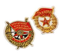 Zghhc 2pcs Soviet Red Flag Guards Embroidered Patch, Ussr Morale Badge for Vest Backpack