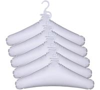 Zghhc 3pcs Travel Hangers Inflatable Hanger Lightweight Pvc Drying Rack White Round Shoulder Clothes Hangers for Car Camping Indoor Outdoor
