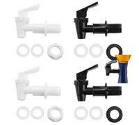 Zghhc 4 Sets Replacement Cooler Faucet Water Bottle Jug, Dispenser Tap Spigot Spout Water Beverage Lever Pour Dispenser