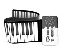 Zghhc 49 Keys Flexible Roll Up Piano Digital Electric Folding Keyboard Piano Usb Input Midi Out Soft Silicone Piano for Beginners