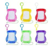 Zghhc 6pcs Mini Magnetic Drawing Board for Kids, Backpack Keychain Clip Drawing Boards, Erasable Sketch Writing Pad for Boys Girls Birthday Party Favor