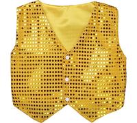 Zghhc Children Shining Sequins Clothes Boys Students Christmas Performance Costumes Kids Hip-hop Jazz Dance Vest Waistcoat Party Dancewear