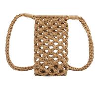 Zghhc Crochet Phone Bag Women Small Crossbody Phone Bag Hollow-out Woven Crochet Phone Purse Braided Shoulder Handbag