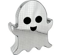 Zghhc Halween Ghost Decor - Mirror Reflective Ghost Ornament - Spooky Glitter Ghost Holiday Decoration for Desktop Mantel Cafe Party
