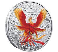 Zghhc Lucky Chinese Ancient Mythical Creatures Gold Coin Collection Dragon Challenge Coin Badge Commemorative Souvenir for Home