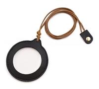 Zghhc Magnifying Glass Necklace,1pc Vintage Leather Strap Necklace Magnifying Pendant, Magnifier for Book, Magnifier Leather Pendant