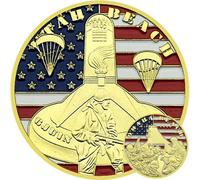 Zghhc Normandy Landing Beach Commemorative Coin Normandy Landing Tribute Challenge Coin Collection