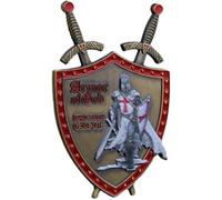 Zghhc of God Challenge Coin, Commemorative Military Souvenir Coins for Collectors, Knight Templar Shield Religious Prayer Medal