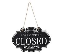 Zghhc Open Closed Signs Wooden Double-sided Door Signs Hanging Business Hours Signs Business Open Signs for Shop Bar