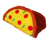 Zghhc Pet Hideout Tunnel Pizza Pattern Tunnel Pet Playing Hut Cage Accessories Pet Toys Tunnel for Guinea Pig Bunny Hamster