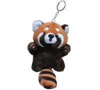 Zghhc Plush Raccoon Keychain, Cartoon Simulation Red Panda Backpack Pendant Cute Car Keyring Soft Stuffe Animal Pendant Key Pendant Backpack Hanging Decoration