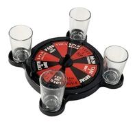 Zghhc Roulette Shots Drinking Games Set for Adults Party with Glass, Roulette Wheel Drinking Game for Ktv, Bar, Nightclub, Halloween Party