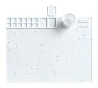 Zghhc Silicone Painting Mat with Cup and Palette, Silicone Craft Mat Foldable Paint Pad for Artist, Painting Station Silicone Creator Mat