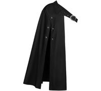 Zghhc Steampunk Shawl Half Shoulder Cloak Shrug Cape, Unisex Medieval Halloween Costume, One-shoulder Cape for Cosplay