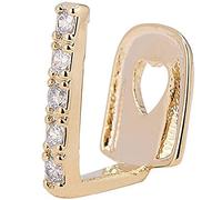 Zghhc Teeth Caps Gold Plated Hip Hop Teeth Gap Crystal Grills Punk Teeth Caps Cosplay Party Tooth Rapper Funny Jewelry Gift