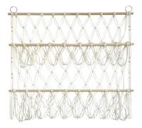 Zghhc Toy Hammock Stuffed Animals Storage Net Hand Woven Macrame Hanging Toy Storage Holder Organizer Soft Toys Hanging Net for Kids Bedroom Nursery