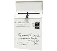 Zghhc Vintage Wall Mount Mailbox Retro All Chic Post Box with Lock Antique Style Letter Box Garden Decoration Waterproof Mailboxes for Home