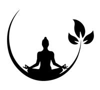 Zghhc Yoga Meditation Wall Stickers, 1pc Wall Decals Buddhist Meditation Bedroom Stickers Detachable Wall Decoration