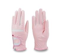 ZGHNASHUN Golf Glove 1 Pair Golf Gloves Women Left Hand Right Breathable Blue Pink Soft Microfiber Cloth Anti-slip Lady Glove For Ladies(1 Pair Pink,18 Medium)