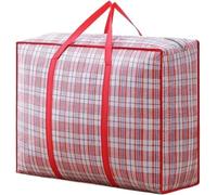ZGHNASHUN Waterproof Bag Waterproof Storage Bags Extra Large Hand-held Folding Travel Bag Thickening Capacity Luggage, Moving Packing Woven(Red,S-50x32x23cm)