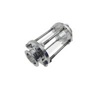 ZGHQHCDRH 1.5" Tri Clamp Sight Glass Flow Diopter Fitting OD38mm 304 Stainless Steel Homebrew Beer Ferrule