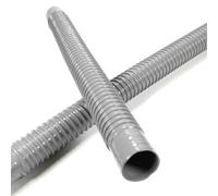 ZGHQHCDRH 1 Pcs 1m Universal Flexible PVC Sewer Corrugated Pipe, Dishwasher, Washing Machine, Bathroom Drainage Tube, Thickened Extension Hose 32/40/50mm - Gray(50mm)