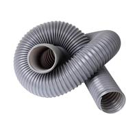 ZGHQHCDRH 1 Pcs 32mm 40 45 50 55 60 65mm Grey Flexible Puncture Resistant PVC Vacuum Hose, Plastic Thickened Smoke Collection Corrugated Pipe - Length 1 Meter(55mm)