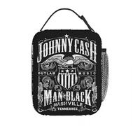 ZGHQHCDRH 1994 Johnny Cash The Man in Black Product Insulated Lunch Bag for Picnic Food Storage Bag Portable Cooler Thermal Lunch Boxes