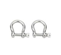 ZGHQHCDRH 1Pcs Bow Shackle M4 M5 M6 M8 M10 M12 M14 M16 304 Stainless Steel Rustproof Screw Pin Anchor Bow Shackle European Style(M16)