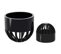 ZGHQHCDRH 2 Pcs Aquarium Protection PVC Breathable Cap, Fish Tank Air Inlet Filter, Protective Mesh Cover (20/25/32/40/50mm) - Black(32 * 37mm)