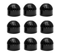 ZGHQHCDRH 2 PCS Black Aquarium Breathable PVC Mesh Cover, Protective Filter Cap ID 20 25 32 40 50MM For Fish Tank Inlet And Outlet/seafood Pool Overflow(20 * 24.8mm)