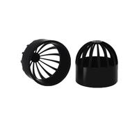 ZGHQHCDRH 2 Pcs Black Breathable PVC Fish Cover Plastic Drainage Nets, Water Supply Accessories, Aquarium Inlet Filters (20/25/32/40/50MM)(40 * 46mm)