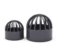 ZGHQHCDRH 2 Pcs Dark Gray Aquarium PVC Breathable Cover, Fish Filter Covers, Water Tank Permeable Mesh Cap, Seafood Pool Overflow (ID 20 25 32 40 50 MM)(50MM)