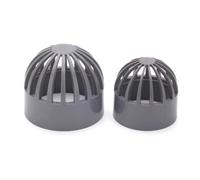 ZGHQHCDRH 2 Pcs Gray Plastic PVC Breathable Cap, Fish Tank Exhaust Ventilation Net Cover, Water Tanks Seafood Pool Overflow Drainage Accessories 20 25 32 40 50mm(50MM)