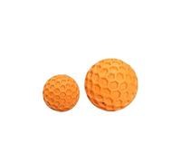 ZGHQHCDRH 2 pieces of interactive self-pleasure and boredom-relieving dog toys with honeycomb balls that can produce sounds for teeth grinding and cleaning.(Orange,L)
