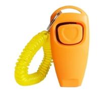 ZGHQHCDRH 2 pieces of pet trainer multi-functional pet clicker whistle dog training device clicker dog whistle 2-in-1(Orange)