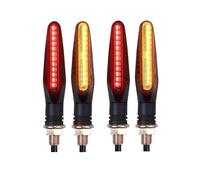 ZGHQHCDRH 24Led Motorcycle LED Turn Signal Lights Flowing Indicators Front Rear Light FIT For Honda Motorcycle Spotlights,Motorcycle Headlight(4Pcs Red to Yellow)