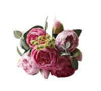 ZGHQHCDRH 30cm 5 small peony Korean style small bunch 5 Philippos rose home decoration wedding decoration(Rose)