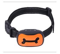ZGHQHCDRH ABS nylon anti-barking collar, multi-color optional vibration mode, 7-speed adjustable ultrasonic(Orange)