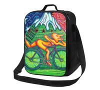 ZGHQHCDRH Albert Hoffman LSD Bicycle Day Lunch Box Waterproof Blotter Party Cooler Thermal Food Insulated Bag Office Work