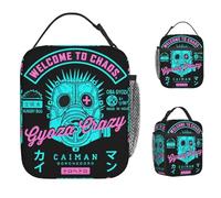 ZGHQHCDRH Anime Dorohedoro Kaiman Lunch Bag for Child Manga Lunch Box Retro Office Cooler Bag Portable Insulated Oxford Tote Food Bags