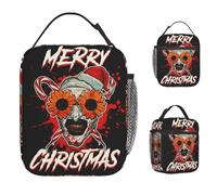ZGHQHCDRH Art Crispies Terrifier Clown Lunch Bag Travel Lunch Box for Women Leisure Print Thermal Lunch Bags Oxford Portable Cooler Bag
