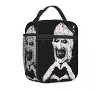 ZGHQHCDRH Art The Clown Terrifier Vintage Insulated Lunch Bag Cooler Bag Reusable Large Lunch Box Tote Bento Pouch College Outdoor